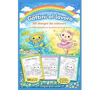 Gattini al lavoro: 50 disegni da colorare in stile kawaii per bambini dai 4 agli 8 anni (Album da colorare kawaii per bambini - Animali e mestieri)