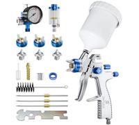 GATTLELIC LVLP - Kit de pistola de pulverización de aire premium con boquilla de 1.3/1.5/1.7 mm y regulador de aire, pistola de pintura automotriz, pistola de pintura de coche, pistola pulverizadora