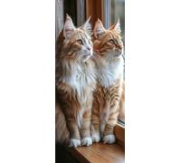 Gatto Dipingere con i Numeri Adulti, Misura XXL 50x150cm,Carino 3 Paint by Numbers Kit Principianti Con 3 Penne, Kit Fai Da Te, Hobby Creativi Adulti Regalo Donna Decorazioni, (Senza Cornice) P0M-489