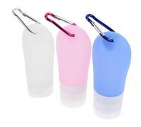 Gatuida 1 Juego De 7 Piezas Botella de gel de sílice travel bottles garrafas pequeño viaje vacío botella dispensadora A prueba de fugas llave Suave dispensador cosmético botella portátil