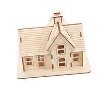 Gatuida 1 Juego De Cabañas De Madera Manualidades Cabaña En Miniatura Rompecabezas Casa De Kit De Modelos Hombres Biblioteca del Hogar
