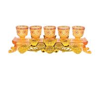 Gatuida 1 Juego de cáliz de altar, copa, vasos de vino, decoración para comunión, cáliz ritual religioso, copa de comunión renacentista medieval, de vino real.