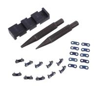 Gatuida 1 juego de rompecadenas, herramienta para remaches y base con | Accesorios para martillos hidráulicos manuales para servicio de reparación de motosierras, equipo de conexión de enlaces