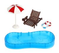 Gatuida 1 Juego Modelo de Piscina pequeño Muebles en Miniatura inflables casa de muñecas Mini Piscina Escala Accesorios en Miniatura Accesorios para Piscinas en Miniatura el plastico
