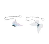 Gatuida 1 Par Butterfly Headphones Anti-faller Pendiente De Cadena Para Auriculares Cadena De Auriculares Anti-perdida Pendientes De Auriculares Inalámbricos Cadena Anti-perdida Aleación