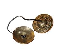 Gatuida 1 par Cymbales de Yoga de Cobre Instrumento de Percusión Nepalés Sonido y para y Relajación Portátil y de Usar