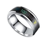 Gatuida 1 Pieza Anillo de temperatura inteligente banda boda anillo de temperatura del calor corporal oro anillos anillo de hombres digital anillo para hombre digital Acero inoxidable