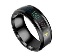 Gatuida 1 Pieza Anillo de temperatura inteligente boda oro Anillo digital para hombres banda de temperatura anillo de temperatura fahrenheit joyas de temperatura Acero inoxidable