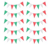 Gatuida 10 banderines en Miniatura para casa de muñecas, decoración navideña, Guirnalda Triangular Colgante para jardín de Hadas, Accesorios para Fiestas y Jardines de Hadas. Ideales para niñas y