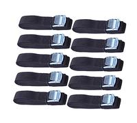 Gatuida 10 Correas De Amarre De Nailon Negro 250 Cm x 2,5 Cm Con Hebillas De Acero Para Carga, Equipaje, Portaequipajes De Techo De Coche, Liberación Rápida y Alta Sujeción