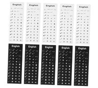 Gatuida 10 Hojas Pegatinas de Teclado Inglés Mate de Reutilizables Adhesivas Resistentes para Surface Pro y Ordenadores Portátiles Etiquetas Convenientes y Fáciles de Aplicar sin Residuos