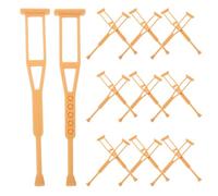 Gatuida 10 Pares de Accesorios médicos en Miniatura para casa de muñecas, Herramientas para modelar muletas, decoración de muletas para Escena de Hospital para Juego de simulación de médico en
