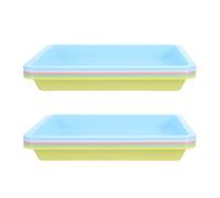Gatuida 10 Piezas Bandeja de Laboratorio Rectangular de PP Resistente a Productos Químicos Prevención de Derrames para Experimentos Científicos y Clasificación de Material