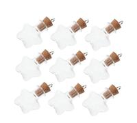 Gatuida 10 Piezas Botellas Transparentes de Vidrio Mini con Tapón de Corcho Botes para y Almacenaje Frascos Decorativos Pequeños para Manualidades y Regalos