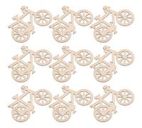Gatuida 10 Piezas de Virutas de Madera para Manualidades Recortes de Bicicleta sin Pintar Adornos de Madera Naturales para DIY Decoración Creativa Infantil sin Rebabas Tamaño Pequeño