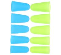 Gatuida 10 piezas Fundas de Silicona para Dedos Antiescaldado y Antideslizante Protectores Térmicos para Cocinar Mangas Cómodas para Hombres y Mujeres Colores Azul y Verde Fácil Uso y