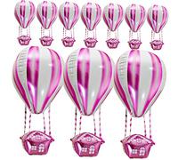 Gatuida 10 Piezas Globo De Película De Aluminio Decoraciones De Aula Con Globos Aerostáticos Ultravioleta Decoraciones De Globos Pastel Globos De Cumpleaños Caliente Y Rosa