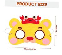 Gatuida 10 Piezas Máscaras Animales Infantiles Media Cara No Tejidas Elástica Diseño de Dibujos Animados para Fiestas y Carnaval