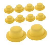 Gatuida 10 Piezas Mini Sombreros Copa de Fieltro para Manualidades DIY Decoración Fiesta Infantil Accesorios para Muñecas y Mascotas Gorros Pequeños Color Amarillo Brillante