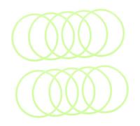 Gatuida 10 piezas Pulseras de que Brillan la Oscuridad Bandas Elásticas Neon para Fiesta y Eventos Accesorios para Mujeres y Niñas Verde Luminoso