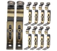 Gatuida 10 Piezas Soportes de Barra Cortina de Hierro Resistentes de Montaje Lateral para Dormitorio Salón Oficina y Cocina Fácil Instalación Acabado y Duradero