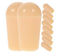 Gatuida 10 piezas Tapas para Guitarra Eléctrica Posiciones Puntas de Vía para Interruptor de Palanca Accesorios Repuestos para Guitarras con Tornillo Color Amarillo