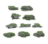 Gatuida 10 Rocas Artificiales para Diorama - Decoración de rocalla de Madera simulada - Adornos de Rocas para bonsái en Miniatura - Modelo de rocalla en Micro Paisaje