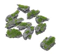 Gatuida 10 Rocas Artificiales para Diorama - Decoración de rocalla de Madera simulada - Adornos de Rocas para bonsái en Miniatura - Modelo de rocalla en Micro Paisaje