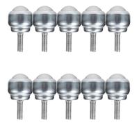 Gatuida 10 Ruedas para Muebles con Vástago Roscado Ajustable Ruedas de Bola Metálicas Pequeñas para Electrodomésticos y Bancos de Trabajo Rodamiento de Bolas Resistente y