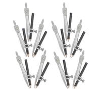 Gatuida 10 Unidades Brújula de Precisión para Geometría Escolar con | Metal y Plástico, Agarre Ergonómico, Control Sencillo, Dibujo Exacto, para Aulas de Matemáticas y Taller