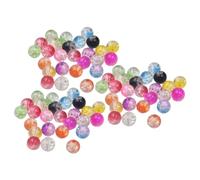 Gatuida 100 Cuentas de Vidrio Craquelado de 8 MM Multicolor para Hacer Bisutería Abalorios Espaciadores para Joyería Kit DIY para Collares y Pulseras Material Hipoalergénico y Duradero