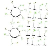 Gatuida 100 Piezas Clips de Pelo de Plantas Pequeñas Barrette de Hierba Verde Clips Divertidos de Brotes para Niñas Accesorios de para Fiesta DIY
