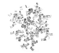Gatuida 100 piezas Clips Metálicos para Cordones sin Atar Hebillas de Cierre Rápido para Calzado Deportivo Accesorios Prácticos para Zapatillas y Zapatos Color Plata Diseño Único