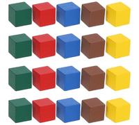 Gatuida 100 Piezas de Madera para Juegos de Mesa: Peones Multicolores, Cubos de Madera de 1x1 cm, componentes para ajedrez, Damas, marcadores de Mesa y Manualidades.