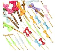 Gatuida 100 Piezas Empaquetado de Corbata Arcos de Embalaje Arco de Envoltura Lazos para Dulce Girar Fiesta Lazos de Sellado para Bolsa Bolsas de Sellado Bowknots poliéster