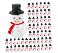 Gatuida 100 Piezas Mini Resin Snowman Figurines with Hats For DIY Christmas Crafts Winter Fairy Garden Dollhouse Decoration Miniature Ornaments For Holiday Globes