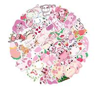 Gatuida 100 Piezas Pegatinas DIY Impermeables con Diseño de Vaca y para Maletas Cuadernos y Equipaje Resistentes al Agua Fáciles de Aplicar y Reutilizables Decoración Creativa para