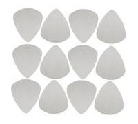 Gatuida 100 Piezas Púas Guitarra Acero Inoxidable Plateadas Plectros Metálicos Resistentes Borde para Guitarra Eléctrica Acústica Accesorios Duraderos para Rock Jazz y Country