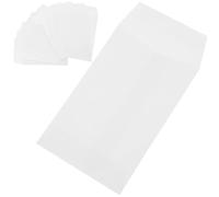 Gatuida 100 Piezas Sobres Pequeños Blancos para Dinero y Semillas Sobres Transparentes para Organizador Portátil para Ahorros y Objetos Pequeños