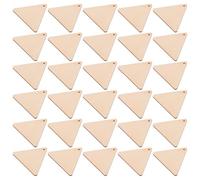 Gatuida 100 Piezas Triángulos de Madera para Pintar 60mm con Agujero, Rodajas Triangulares Lisas para Manualidades Diy, Adornos Colgantes para Decoración Artesanal y Proyectos Creativos