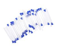 Gatuida 100 Tubos de Muestreo Transparentes Ps Tapa, Tubo de Almacenamiento Plástico 15x150 Mm, Sellado Seguro para Laboratorio, Uso Médico E Investigación Científica