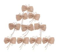 Gatuida 10piezas Decoración de Mariposas Lazo de Arpillera Manual Adorno Colgante para Eventos de Boda y Fiestas DIY de Lazo de Yute para Celebraciones