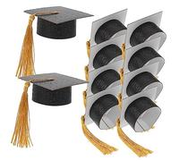 Gatuida 10piezas Decoración para Copas De Vino Gorro De Graduación Tapa para Bebidas De Fiesta De Graduación Accesorios De para Eventos y Reuniones