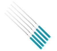 Gatuida 10piezas Pinchos de Acero Inoxidable para Barbacoa con Mango de Silicona Reutilizables para Asar Mariscos Carne y Verduras al Aire