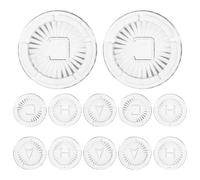 Gatuida 12 botones de plástico para manija de grifo - Botones transparentes para desviador de agua caliente y fría - Indicadores de inserción para perilla de grifo para baño, ducha, fregadero de