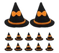 Gatuida 12 Mini Sombreros de Bruja de Fieltro para Botellas de Vino Tapones Decorativos Reutilizables Tamaño Grande para Decoración de Halloween Interiores y Fiestas