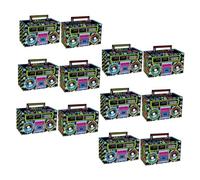 Gatuida 12 Piezas Cajas Para Chuches De Cartón Con Diseño Retro Cajas Para Regalo y Cotillón Decoración Temática Para Fiestas Años y Detalles Únicos