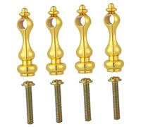 Gatuida 12 Piezas Conectores de Barandilla de Hierro para Interiores de Tapas Finales de Poste Doradas para Muebles y Barandillas de Vidrio Diseño Elegante y Resistente la Deformación