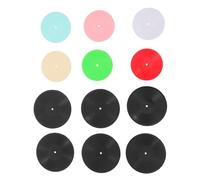 Gatuida 12 Piezas Mini Réplicas Vinilo Decorativas para Casa Muñecas Récords Simulados Varios Accesorios de Música Miniatura para Decoración Interiores y Creativos