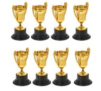 Gatuida 12 Piezas Mini Trofeos Dorados para Niñas Copas de Premio de Plástico Ligero para Actividades Escolares Fiestas y Competencias Infantiles Diseño Atractivo y Fácil de Sostener